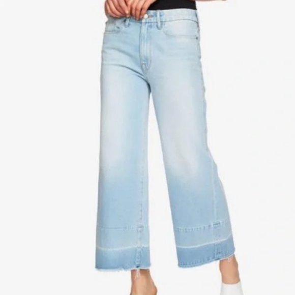 1.state  One State High Waist Corsica Wash Wide Crop Baggy Jeans Size 24 NWT - Picture 1 of 11